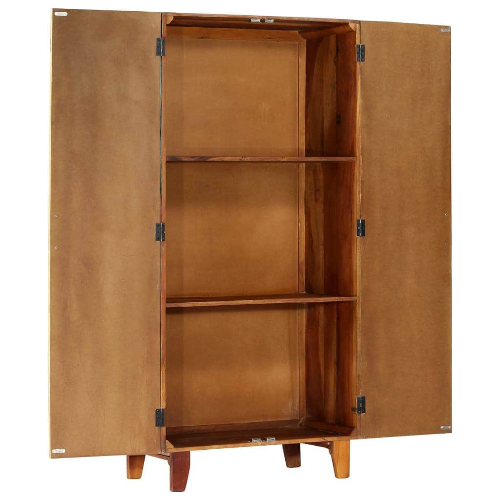 Hand Carved Highboard Solid Reclaimed Wood