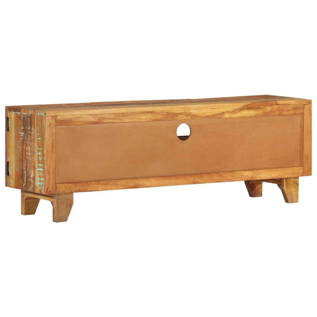 Hand Carved TV Cabinet Solid Reclaimed Wood