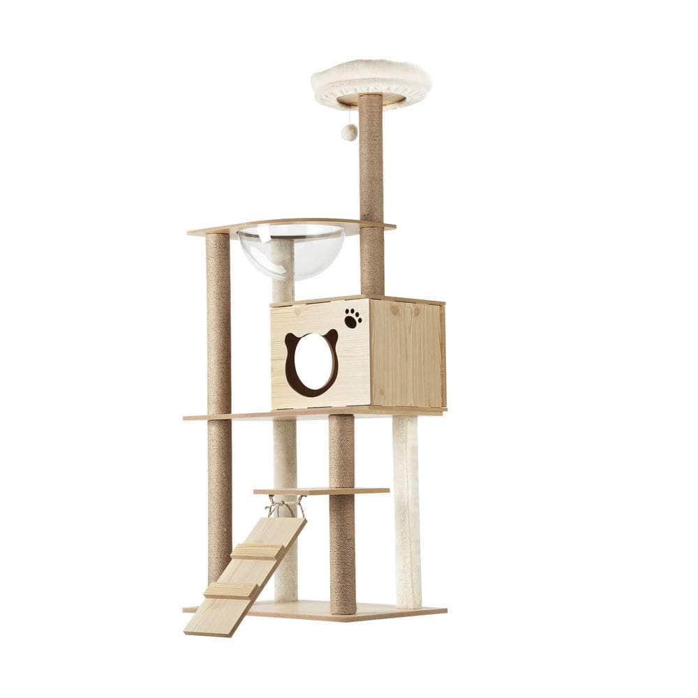 Handcrafted Wooden Cat Tree