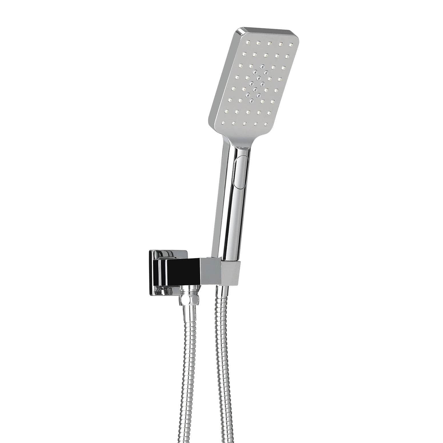Handheld Shower Head Holder 3.1'' High Pressure Black/Silver