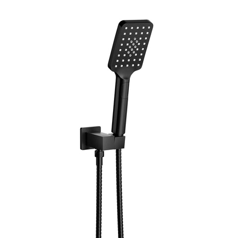 Handheld Shower Head Holder 3.1'' High Pressure Black/Silver