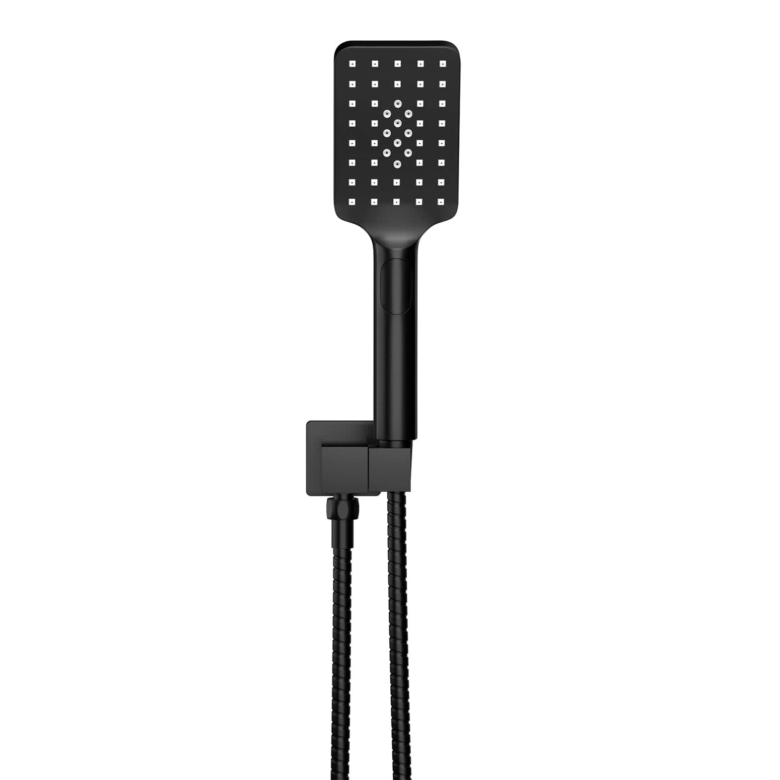 Handheld Shower Head Holder 3.1'' High Pressure Black/Silver