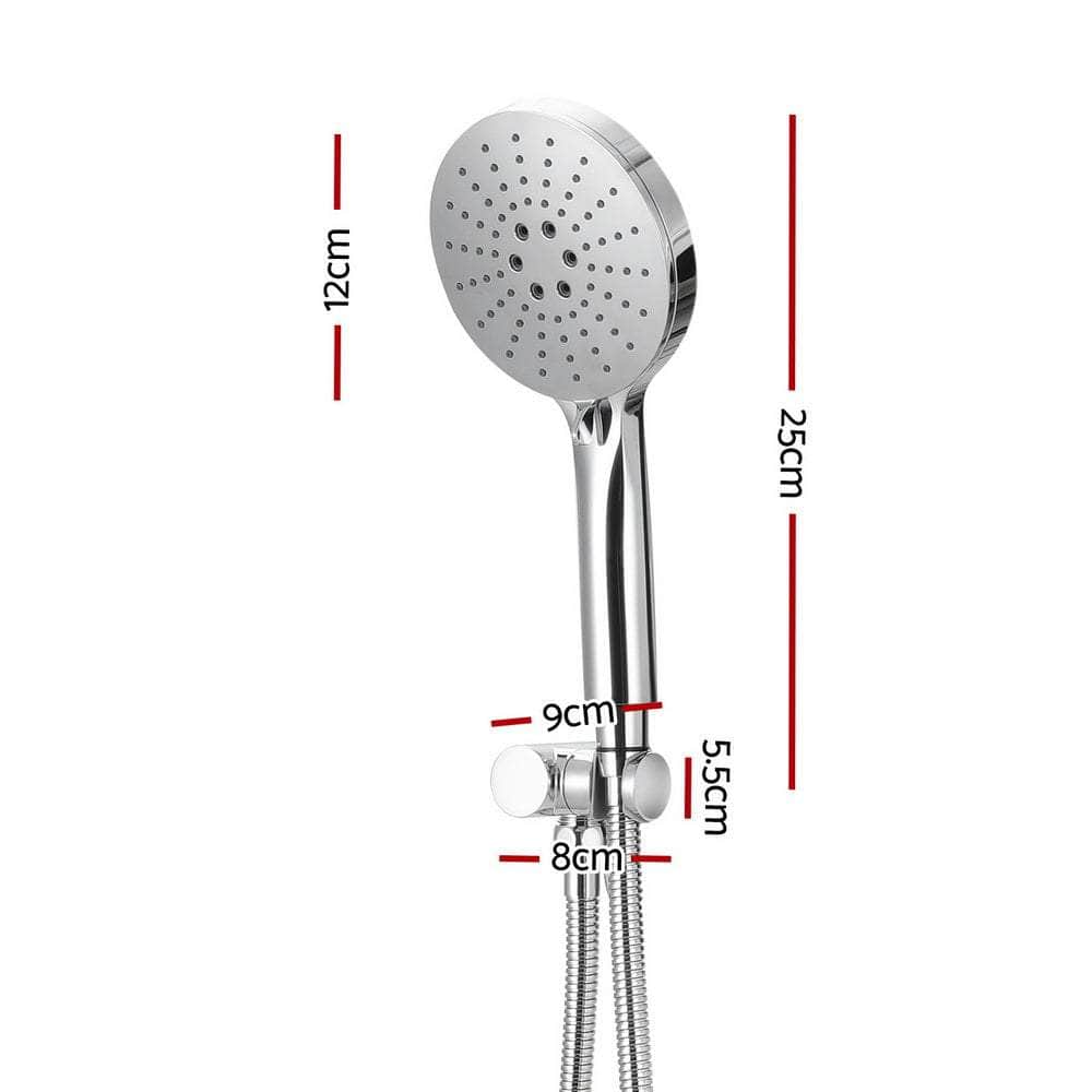 Handheld Shower Head Holder 4.7'' High Pressure Black/Silver