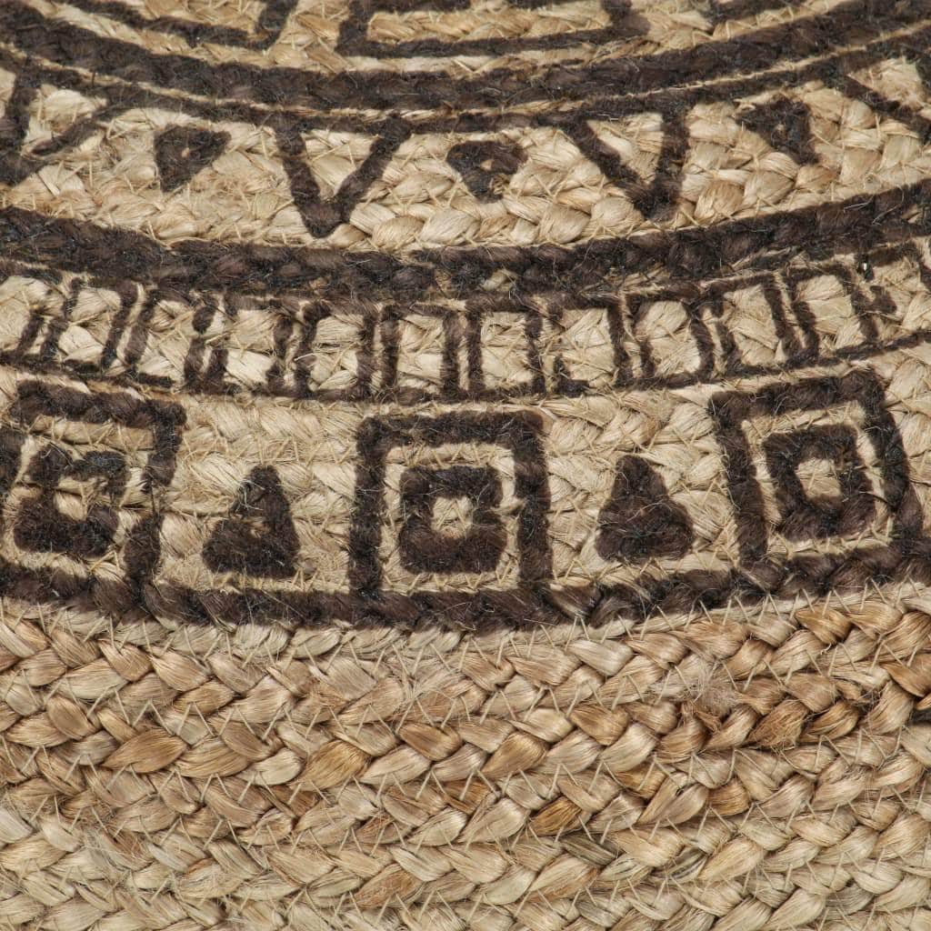 Handmade Pouffe Brown Jute