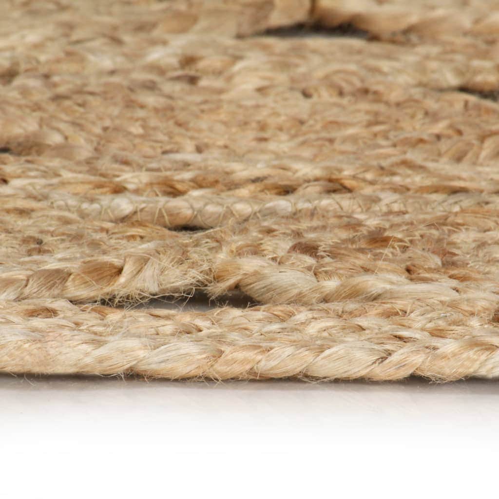 Handmade Rug Braided Jute 120 cm