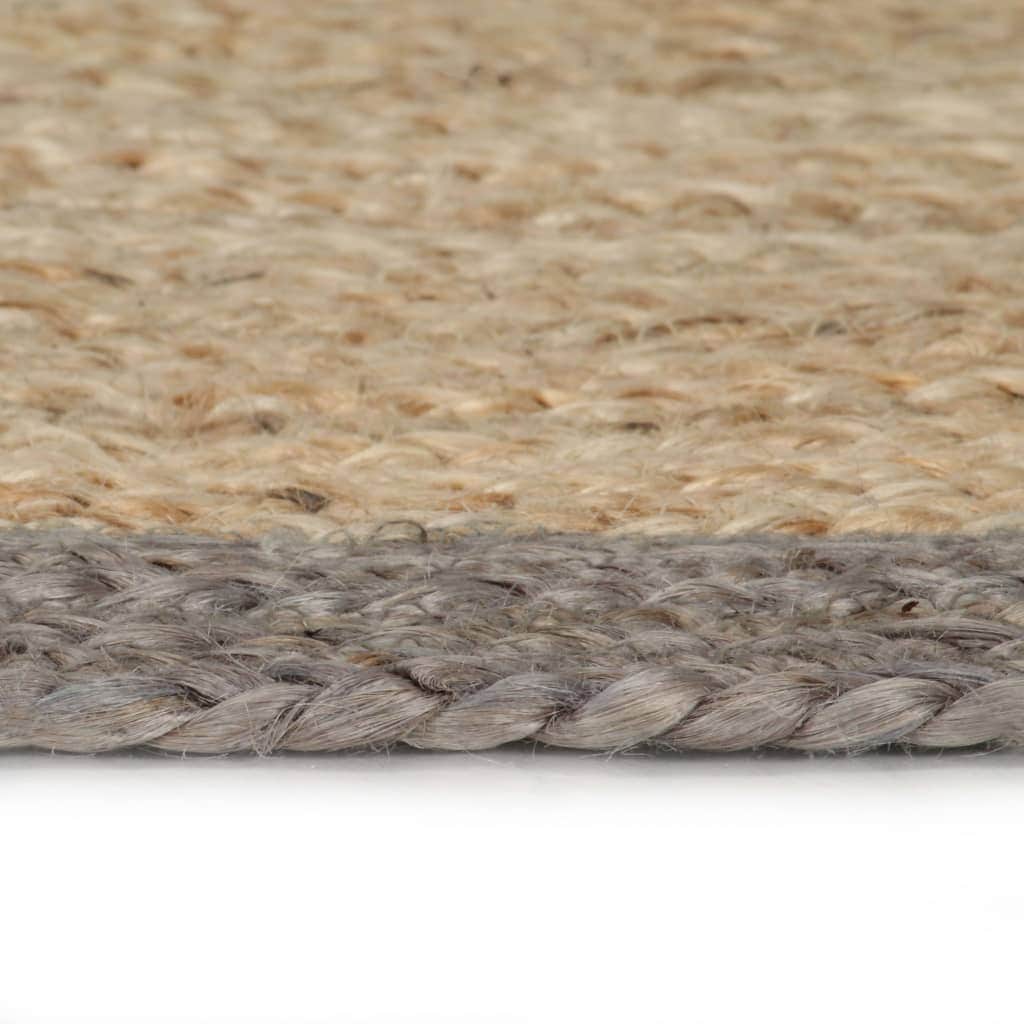 Handmade Rug Jute with Grey Border 150 cm