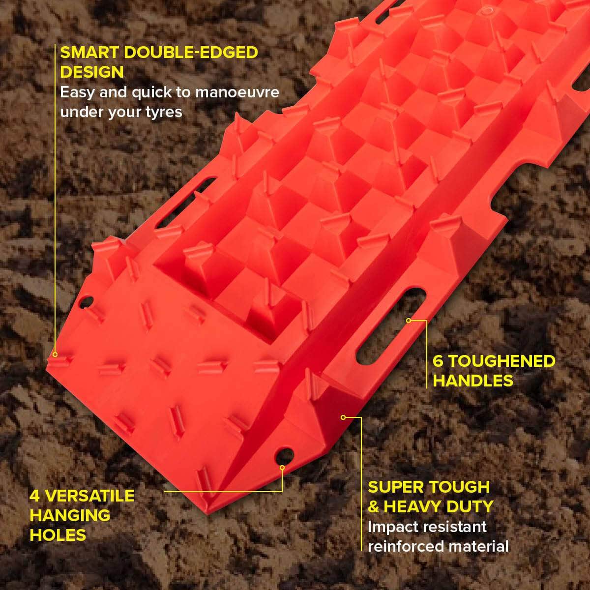 Handy Automotive 2Pce Recovery Tracks Double Edged Design Mud Sand 5 Ton Load