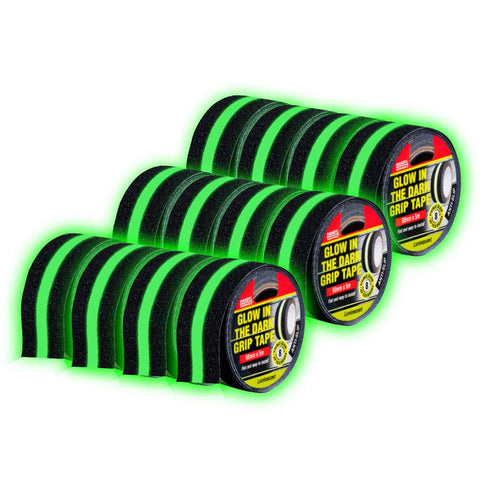 Handy Hardware 12Pce Grip Tape 8 Hour Glow In The Dark Grit Surface 5M