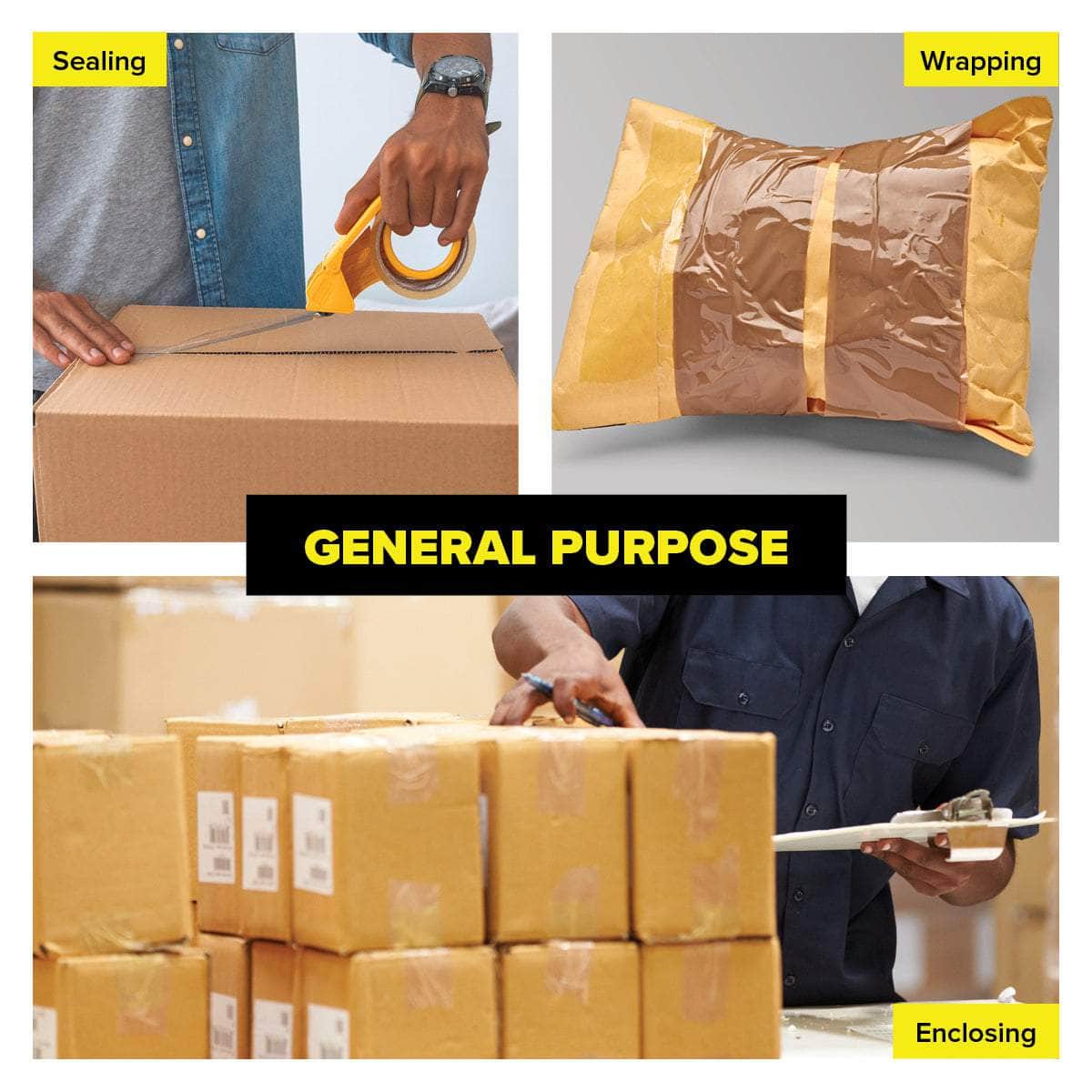 Handy Hardware 24Pce Packaging Tape Brown Multipurpose Extra Wide 150M X 70Mm