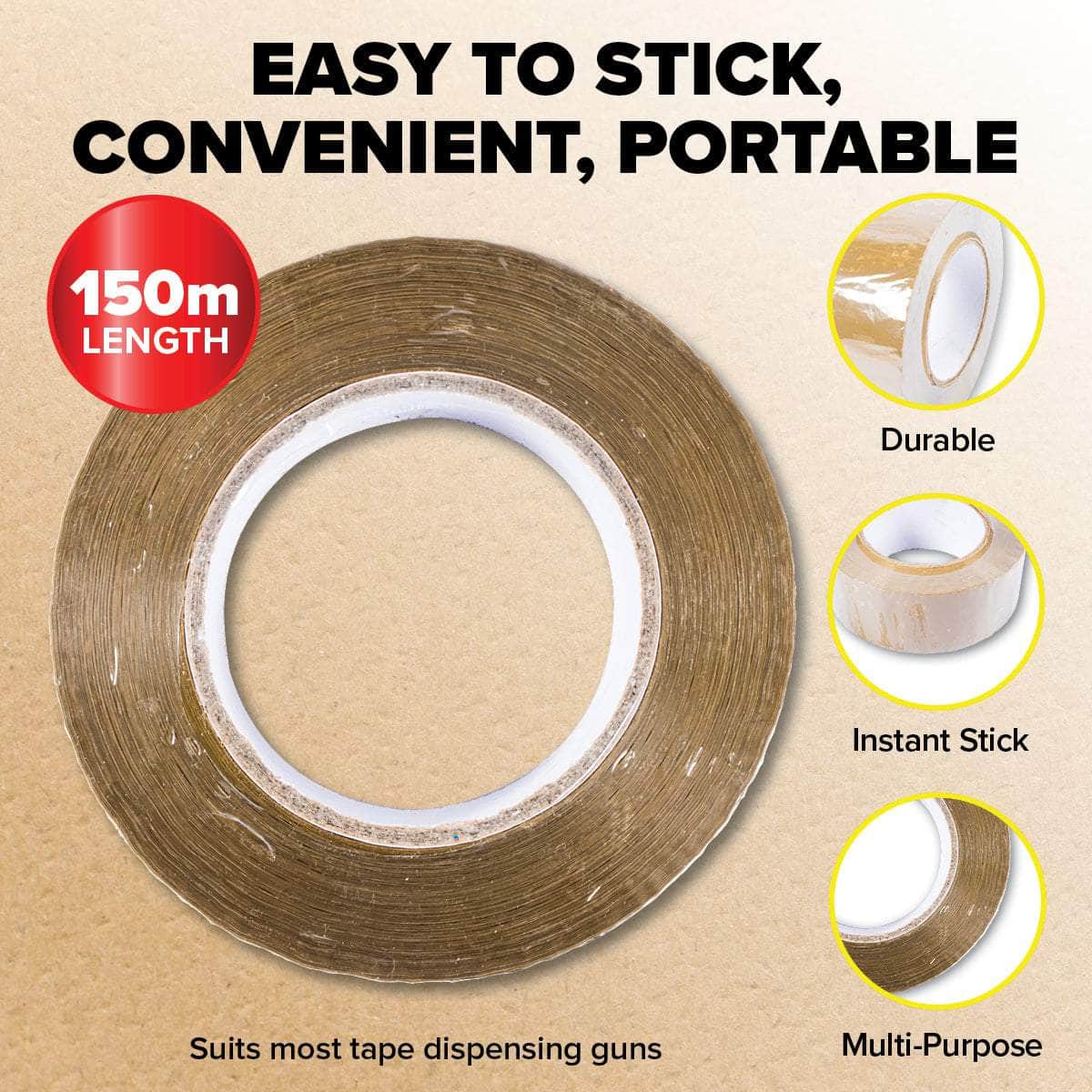 Handy Hardware 24Pce Packaging Tape Brown Multipurpose Extra Wide 150M X 70Mm