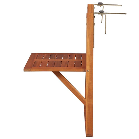 Hanging Balcony Table  Solid Acacia Wood
