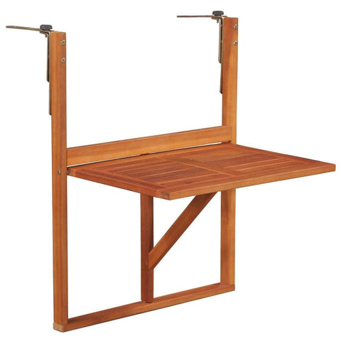 Hanging Balcony Table  Solid Acacia Wood