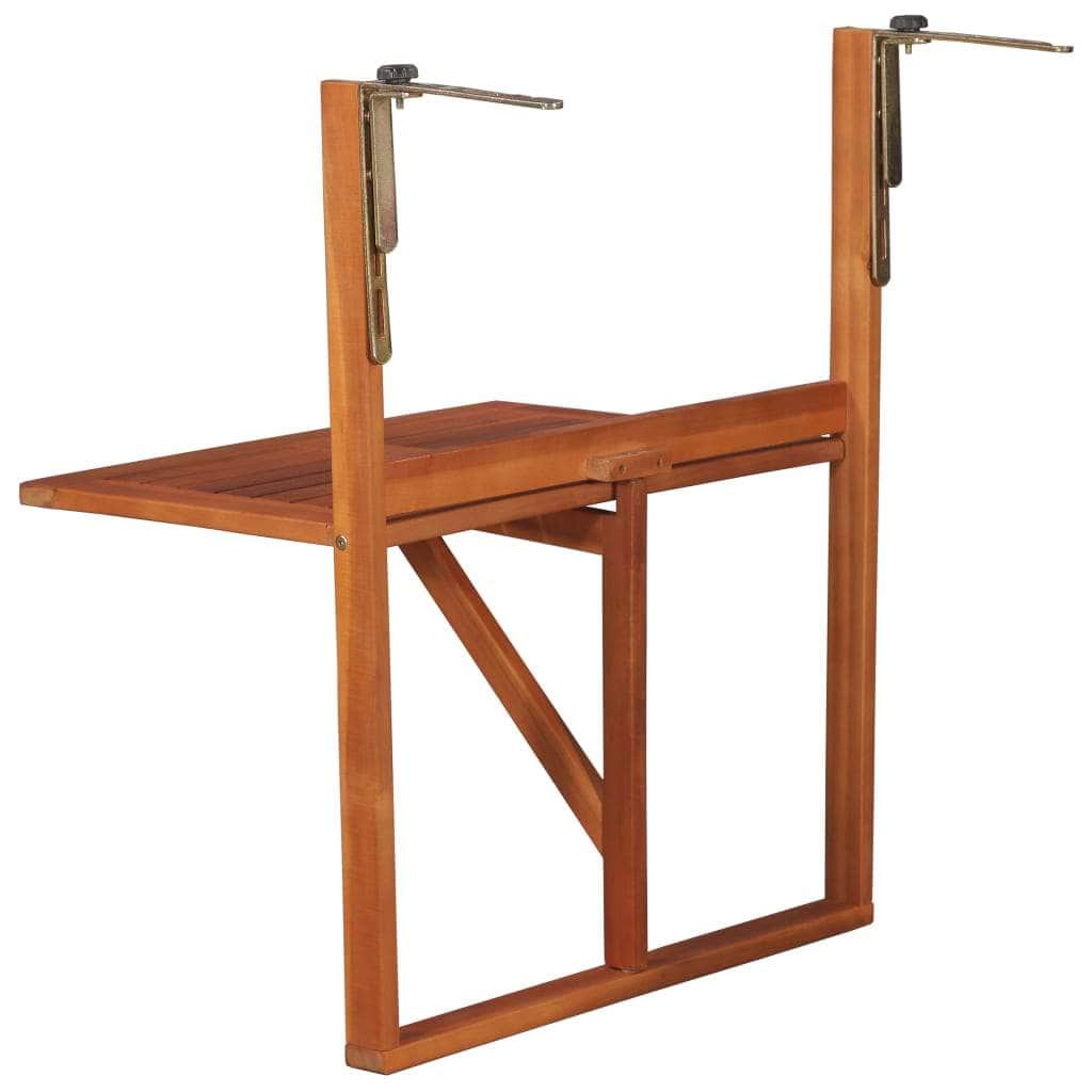 Hanging Balcony Table  Solid Acacia Wood