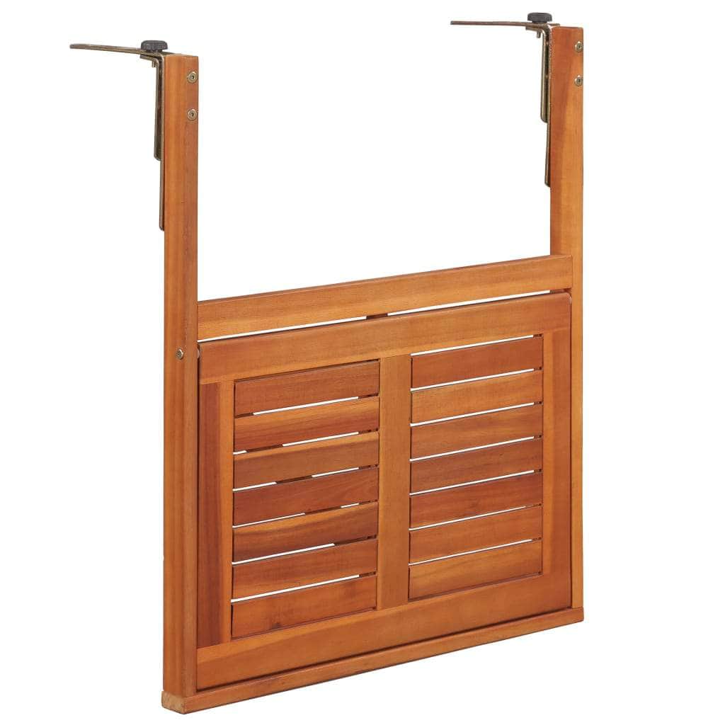 Hanging Balcony Table  Solid Acacia Wood