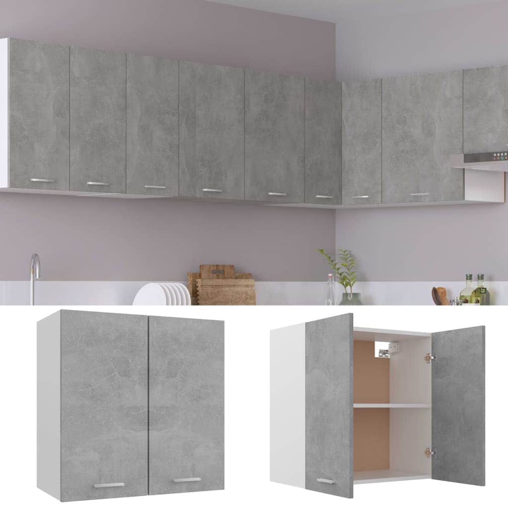 Grey colour - Hanging Cabinet Concrete Grey - Engineered Wood