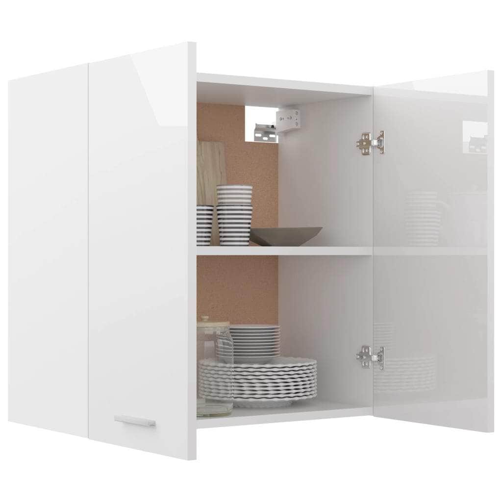 Hanging Cabinet High Gloss White - Engineered Wood