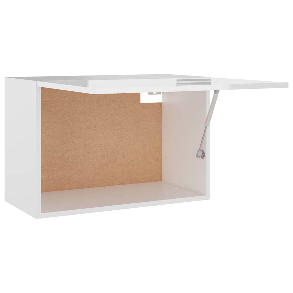 Wood finish - Hanging Cabinet High Gloss White Engineered Wood