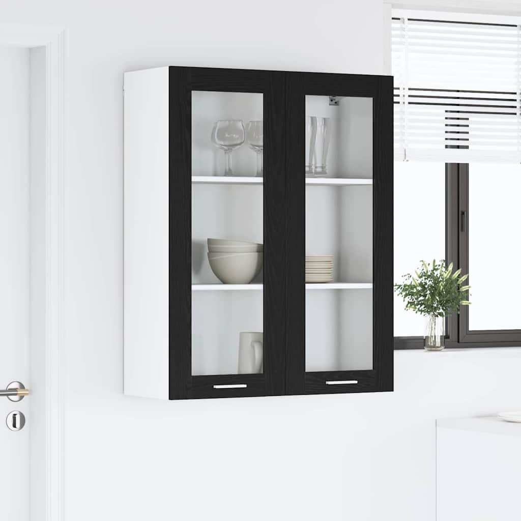3vty - Hanging Cabinet Riga Black Oak Engineered Wood - Durable