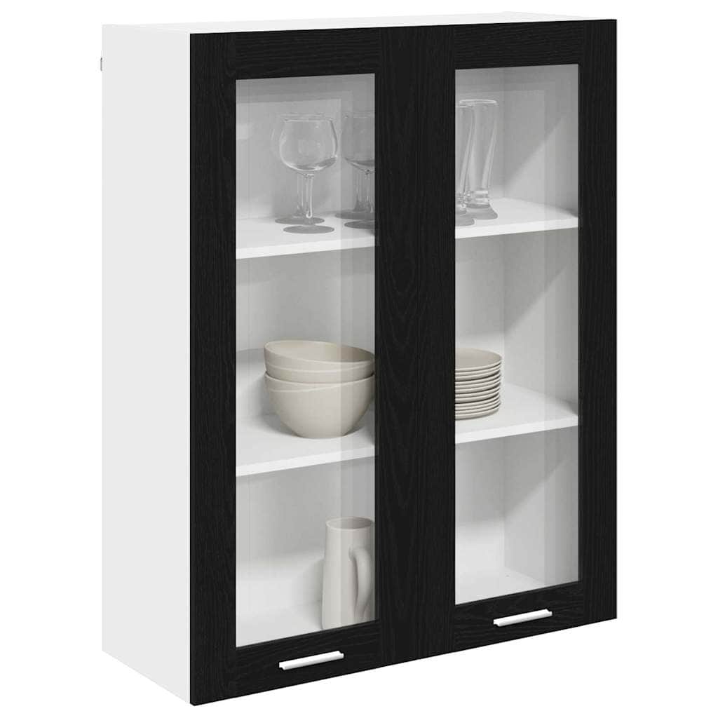 Hanging Cabinet Riga Black Oak Engineered Wood - Durable | Wood finish