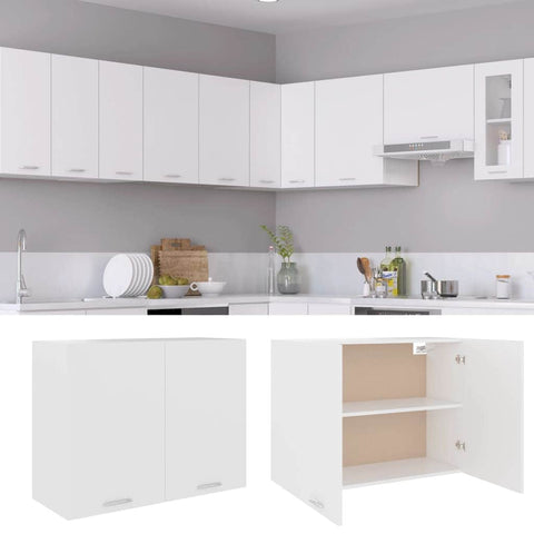 Hanging Cabinet White Engineered Wood