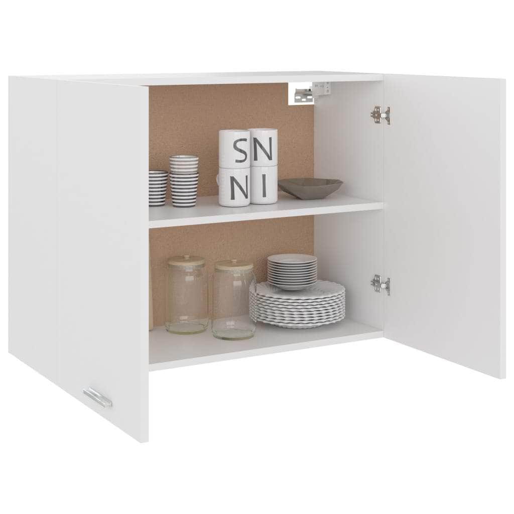 Kitchen Cabinets - Hanging Cabinet White Engineered Wood