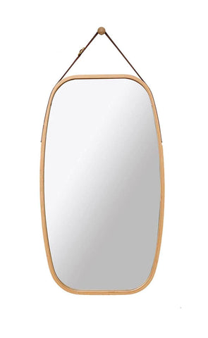 Hanging Full Length Wall Mirror - Solid Bamboo Frame