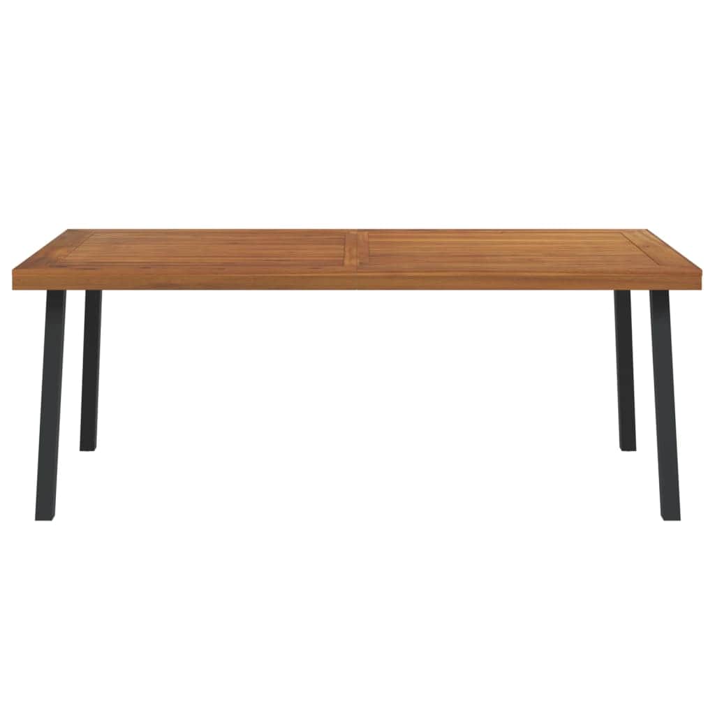 Harmonious Outdoor Living: Solid Wood Acacia Garden Table in Natural Beauty