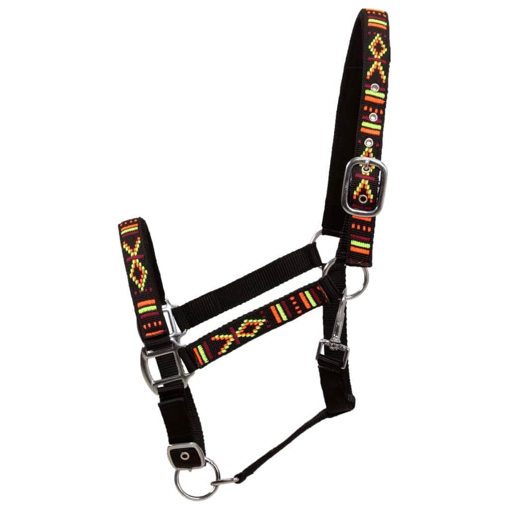 Head Collars 2 pcs for Horse Nylon Size Cob Black