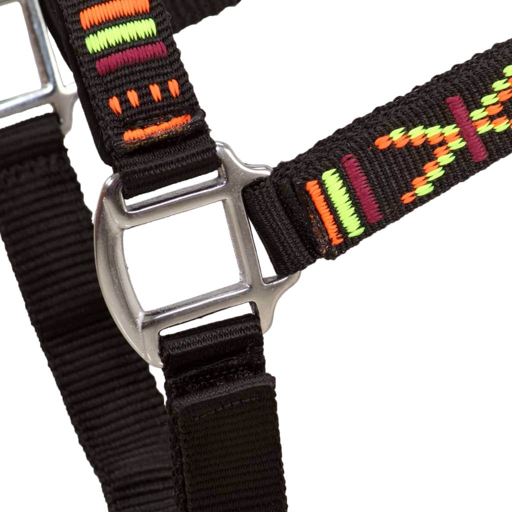 Head Collars 2 pcs for Horse Nylon Size Cob Black