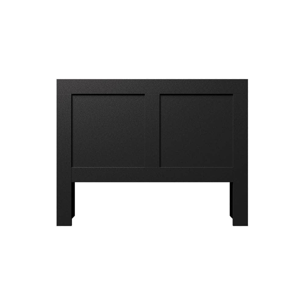 Headboard Bedhead with Storage Shelves Black/White