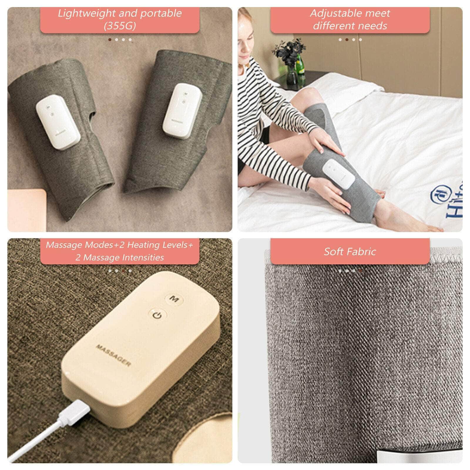 Heated Air Compression Leg Massager For Circulation