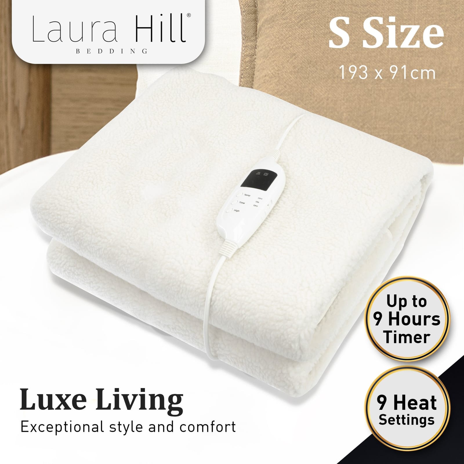 bedding - Heated Electric Blanket Fitted Fleece Underlay Throw Single - photo 11