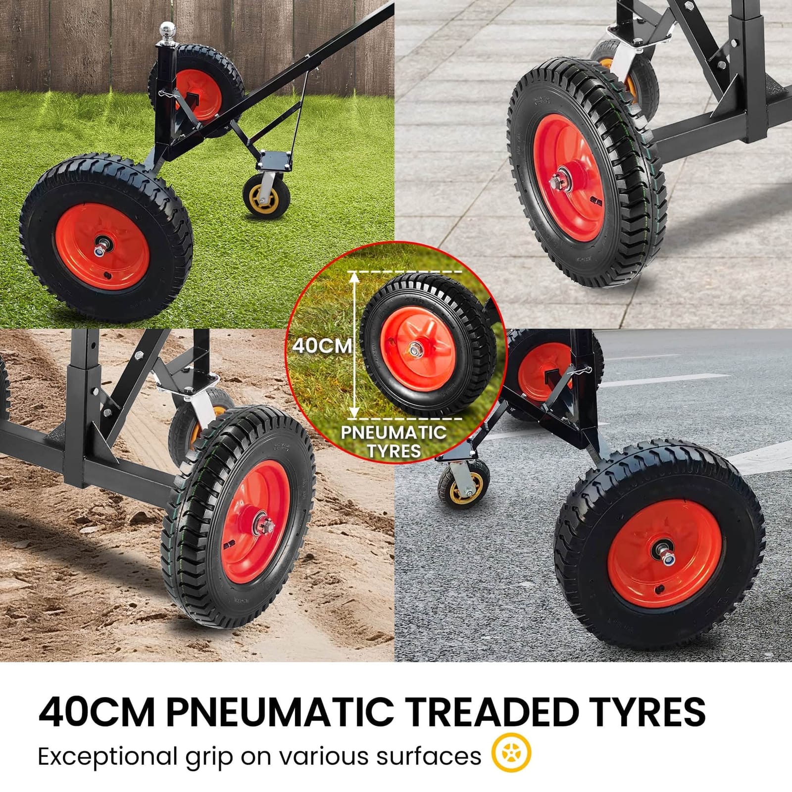 Heavy-Duty 3-Wheel Adjustable Trailer Dolly Caravan Mover 1000lbs Tongue - photo 15
