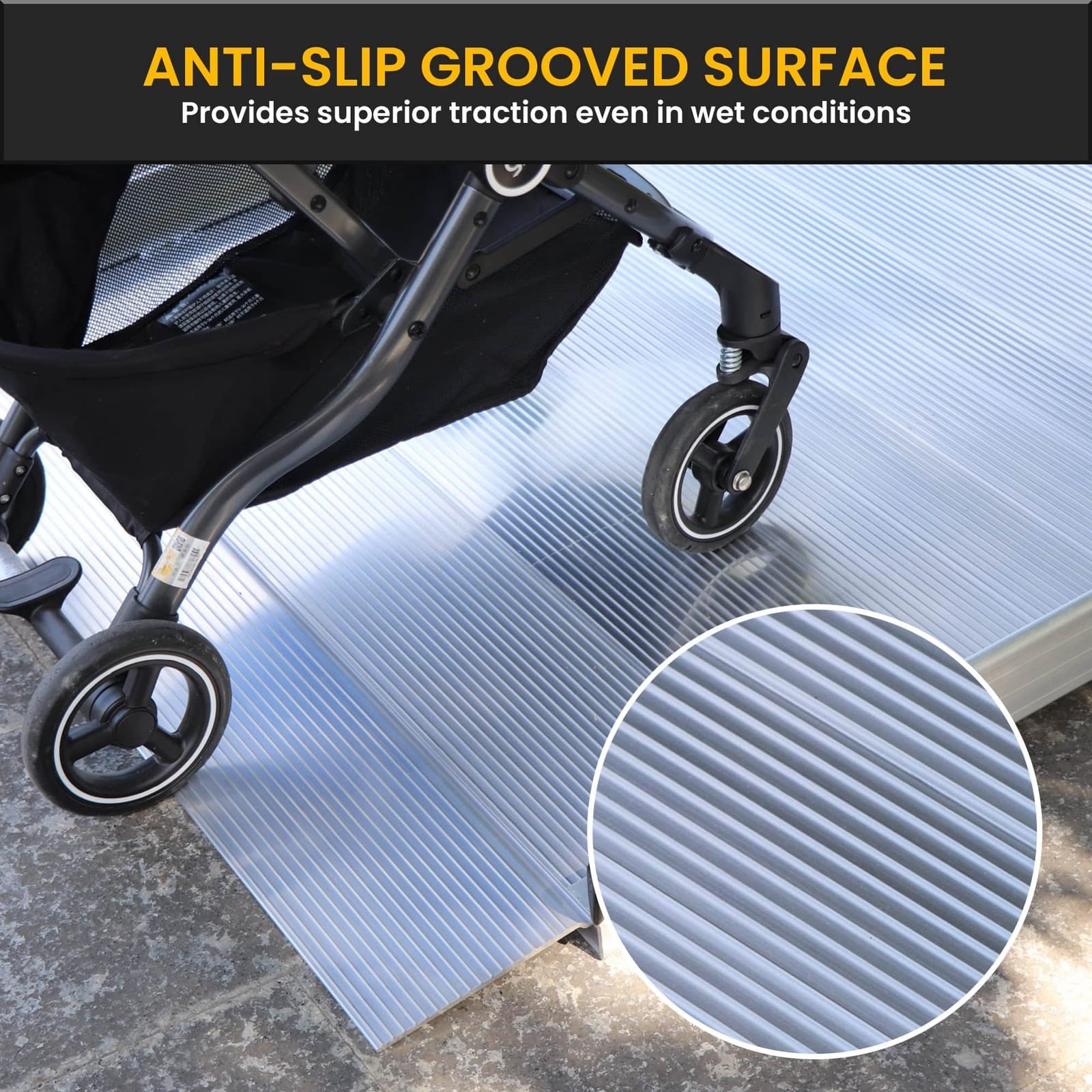 Heavy Duty 6ft Portable Aluminium Wheelchair Mobility Ramp - photo 13