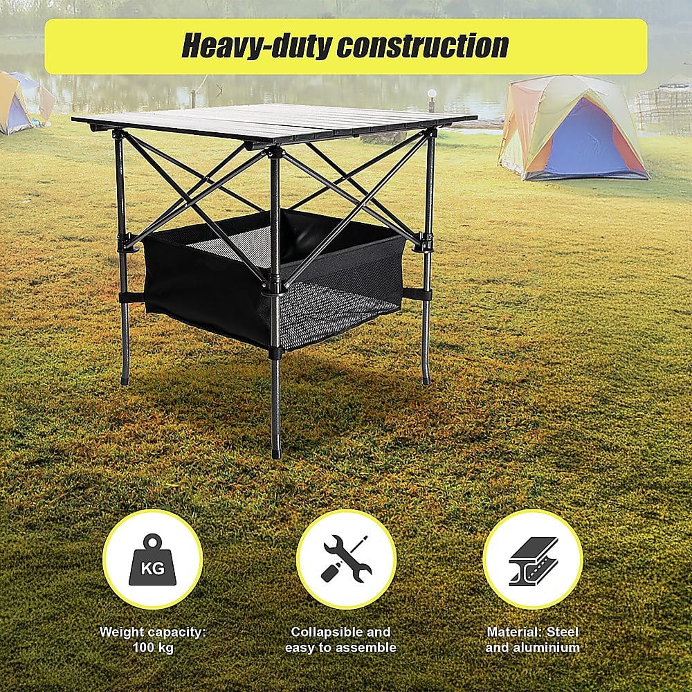 Folding Camping Table - Heavy Duty Steel & Aluminium with Steel finish - photo 18