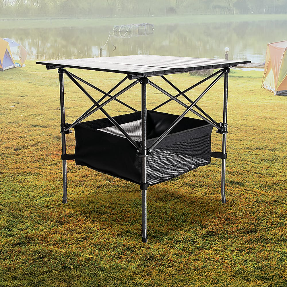 Steel finish - Folding Camping Table - Heavy Duty Steel & Aluminium - photo 22