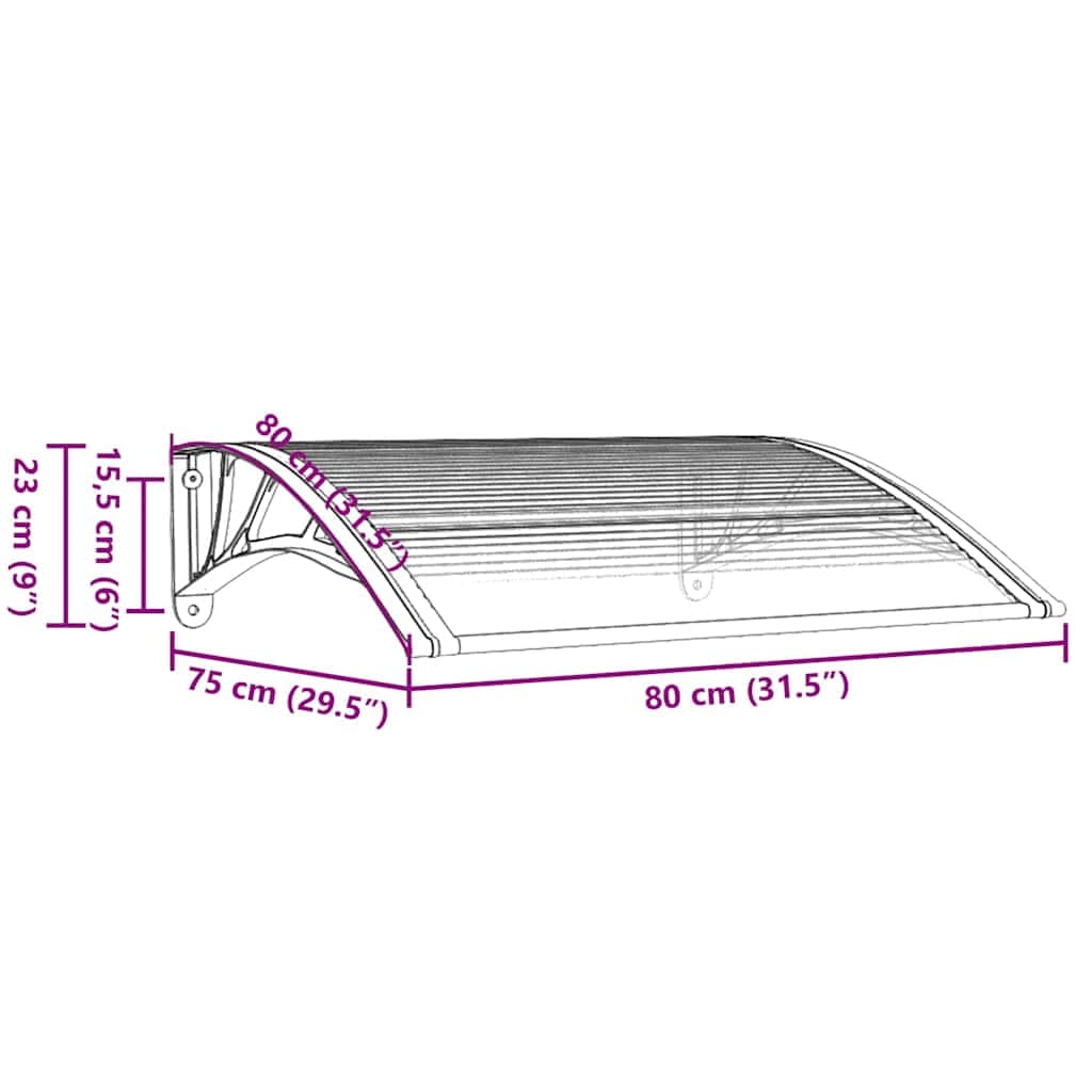 Heavy-duty Door Canopy Polycarbonate
