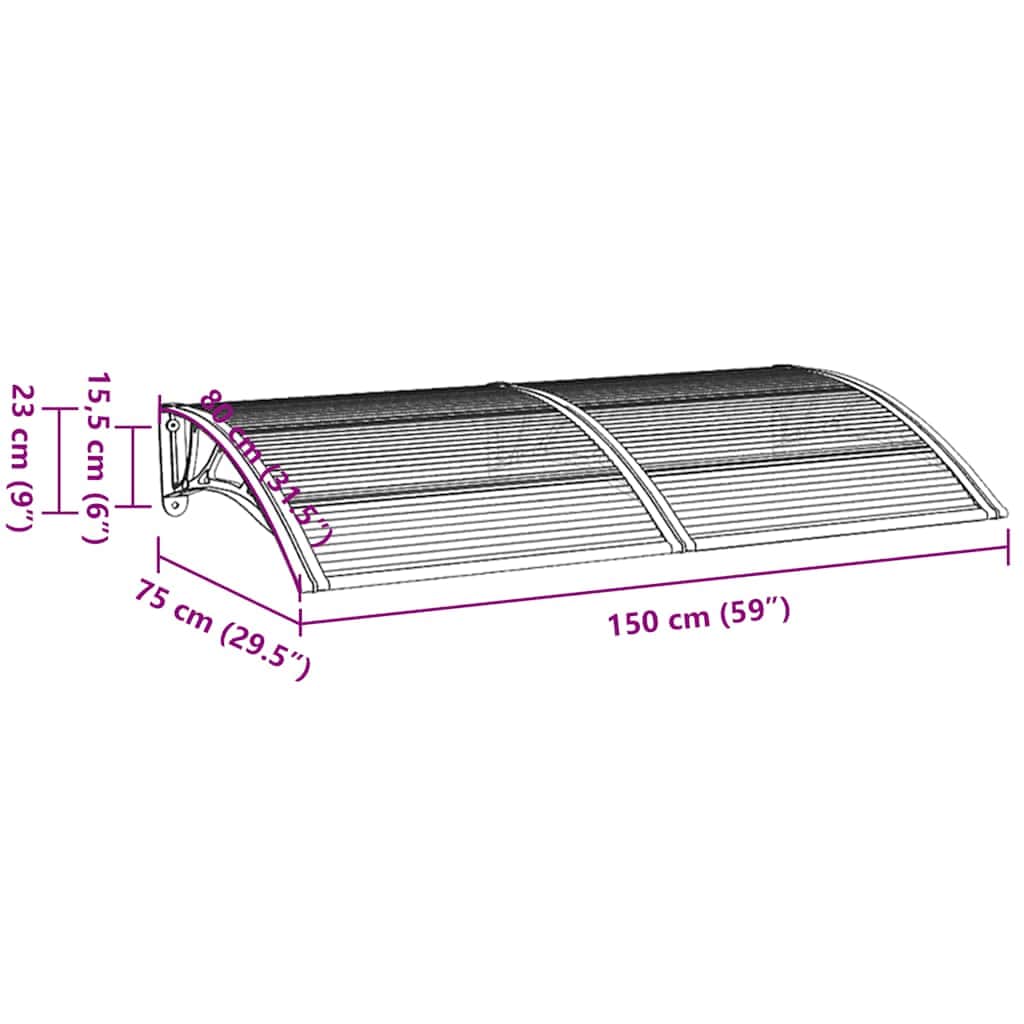 Heavy-duty Door Canopy Polycarbonate