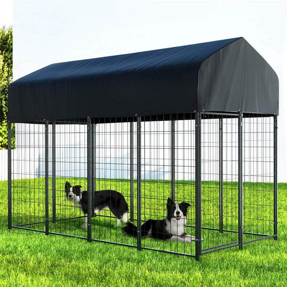 Heavy-Duty Extra Large Dog Kennel - Outdoor Metal Playpen