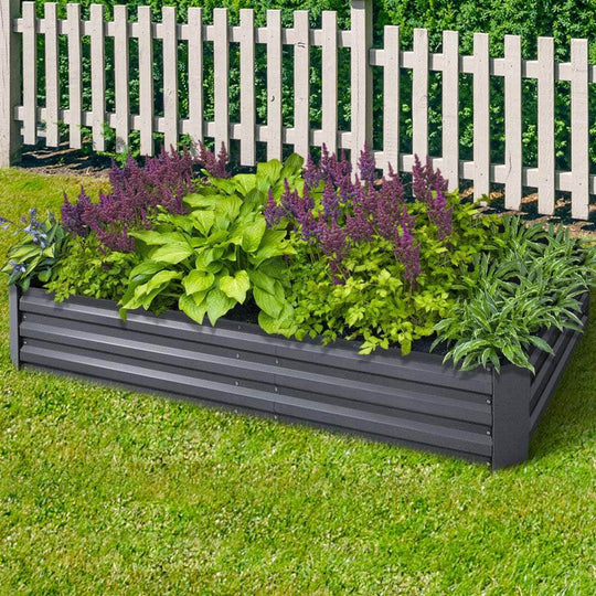 2x Garden Bed 210x90cm Planter Box Raised Container Galvanised Herb with Garden Beds & Planters - photo 8