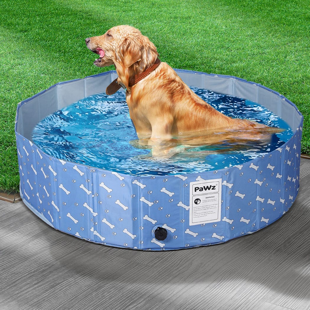 Heavy-duty Pet Swimming Pool Kids Dog Cat Washing Bathtub-Blue with Blue colour