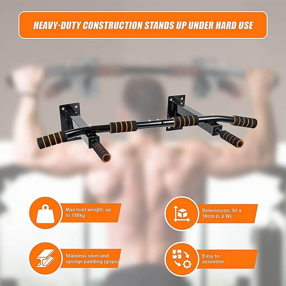 Heavy-Duty Wall/Ceiling Mounted Chin Up Pull Up Bar