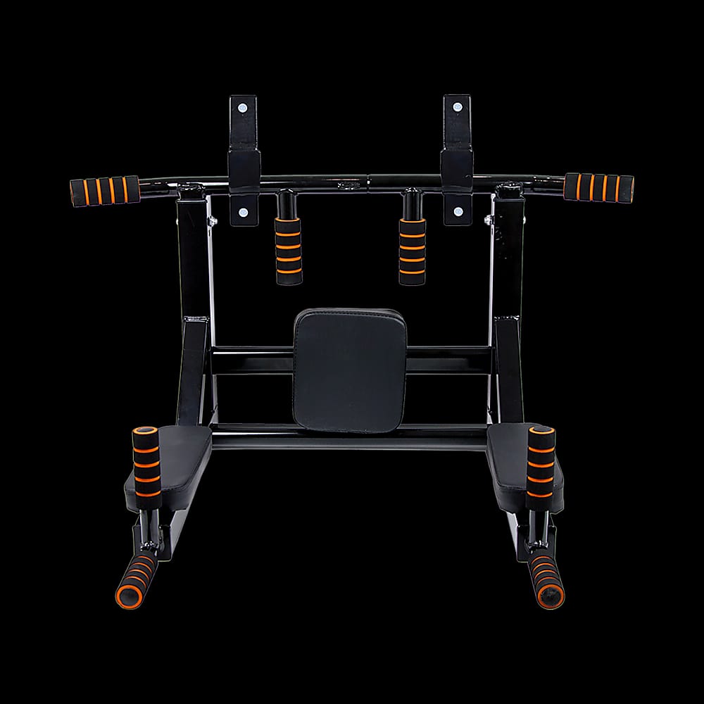 Wall Mounted Power Station for Pull Up, Dips & Knee Raise, Heavy Duty Chin Bar
