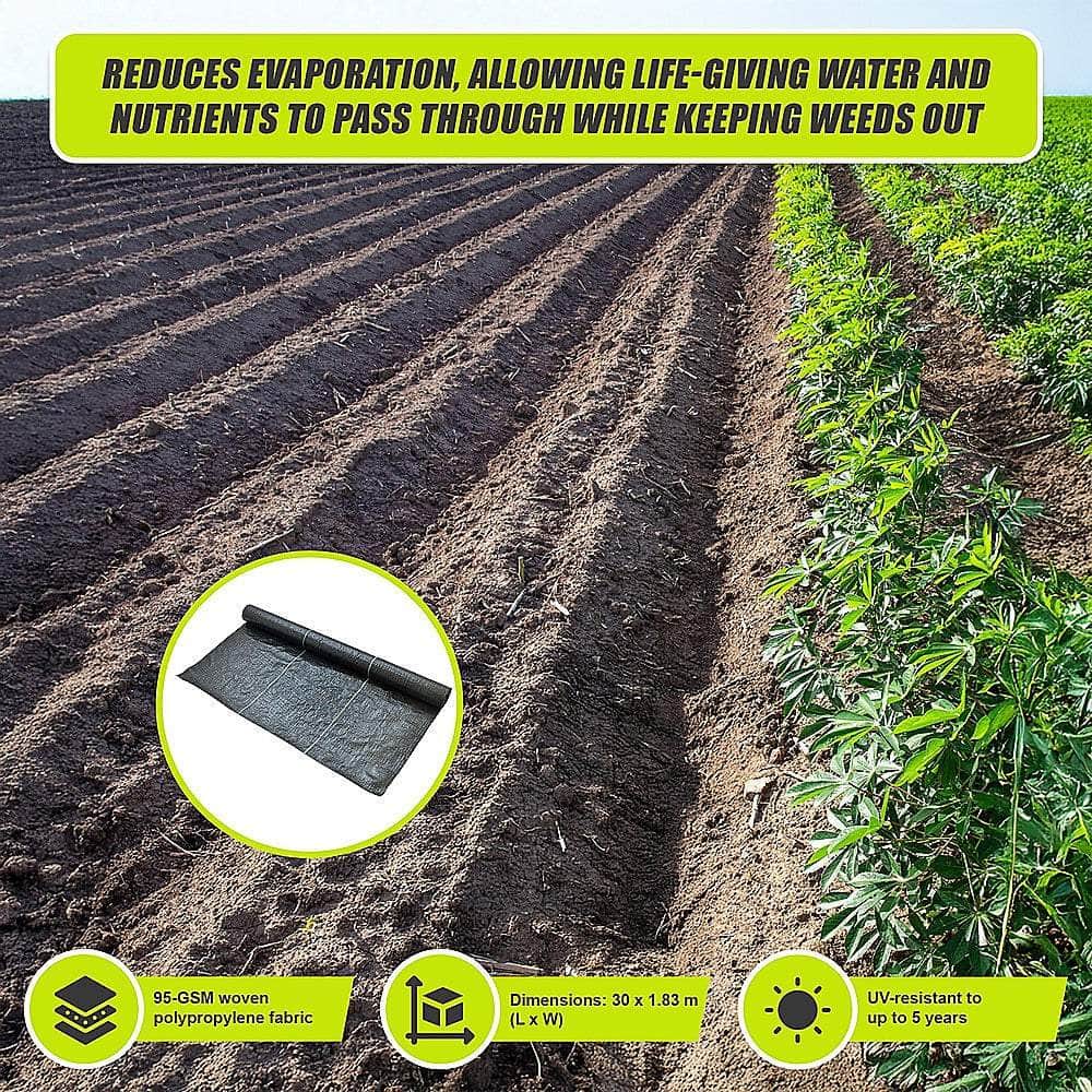 Heavy Duty Weed Control Pp Woven Fabric, 1.83M X 30M