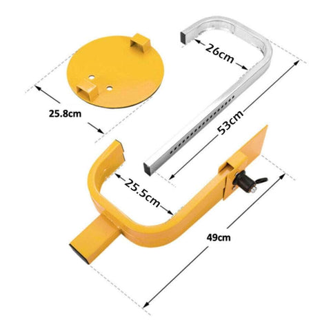 Heavy Duty Wheel Defender Clamp Tyre Lock For Car Caravan Trailer