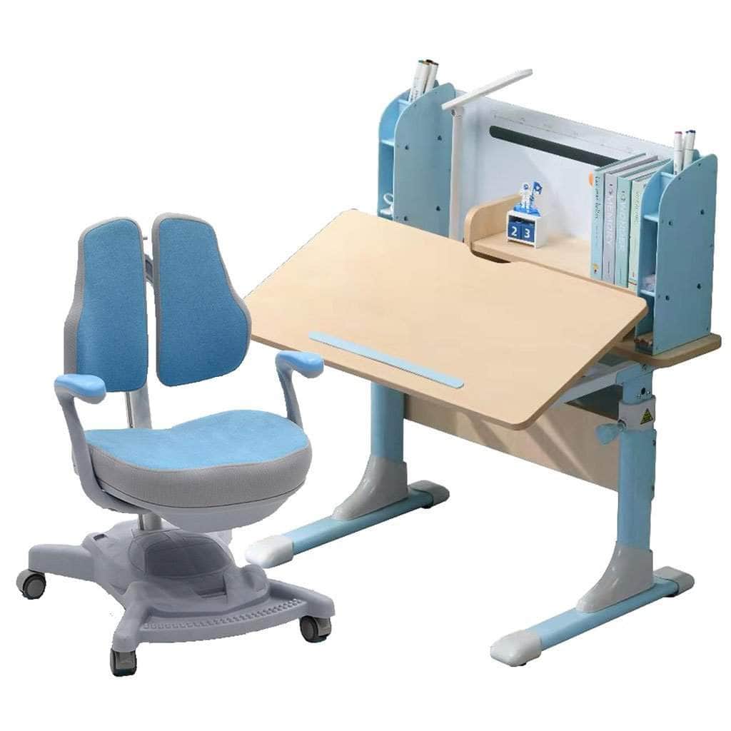 Height Adjustable Children Kids Ergonomic Study Desk Chair Set 80Cm Blue Au