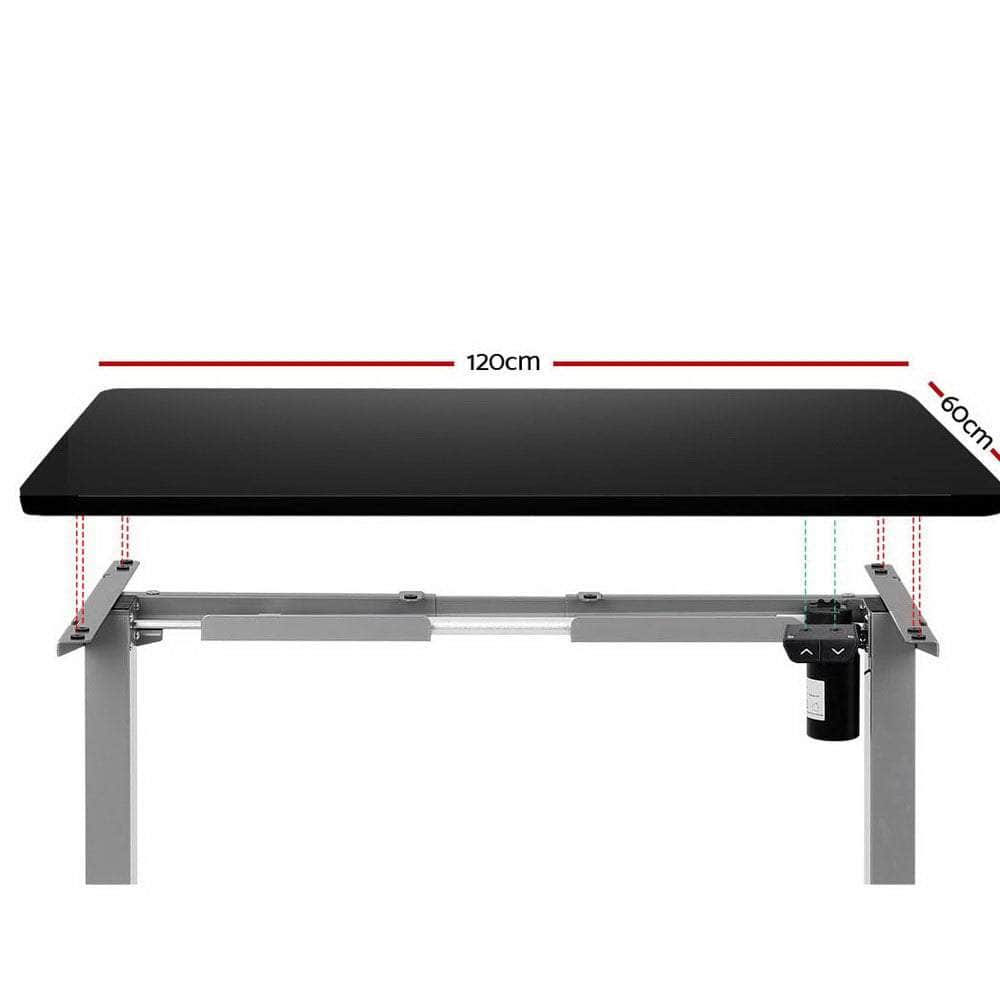 Height Adjustable Standing Desk Motorised Electric Frame Riser Laptop Computer 120cm