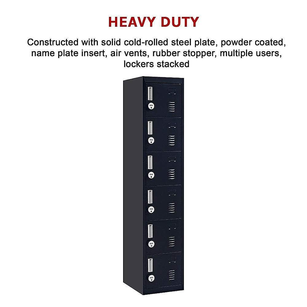 Hexa-Compartment Locker Efficient Organization For All Needs