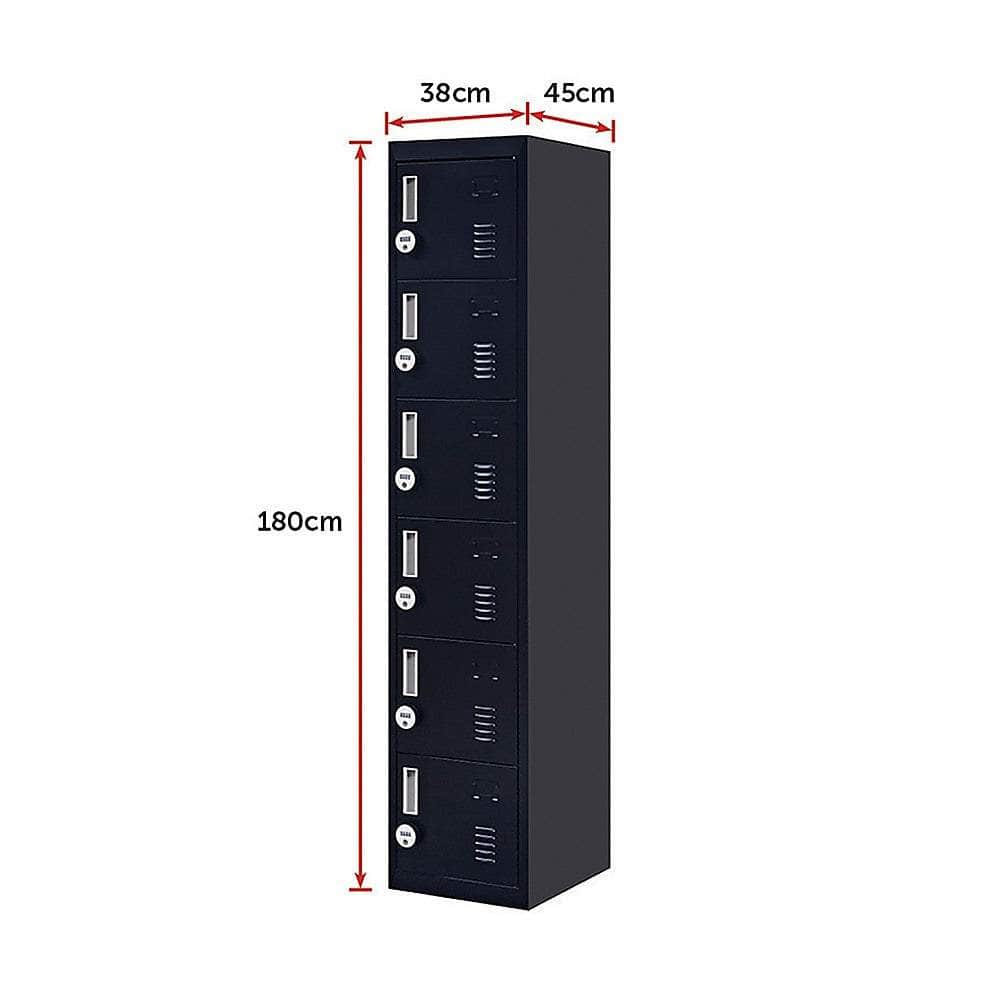 Hexa-Compartment Locker Efficient Organization For All Needs