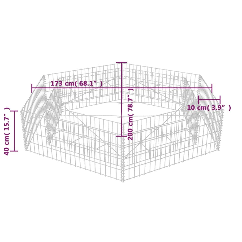 Hexagonal Gabion Planter XXL